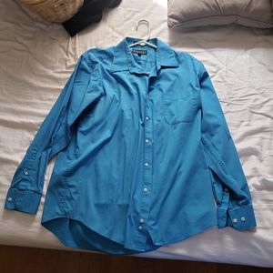 Mens blue long sleeve button down